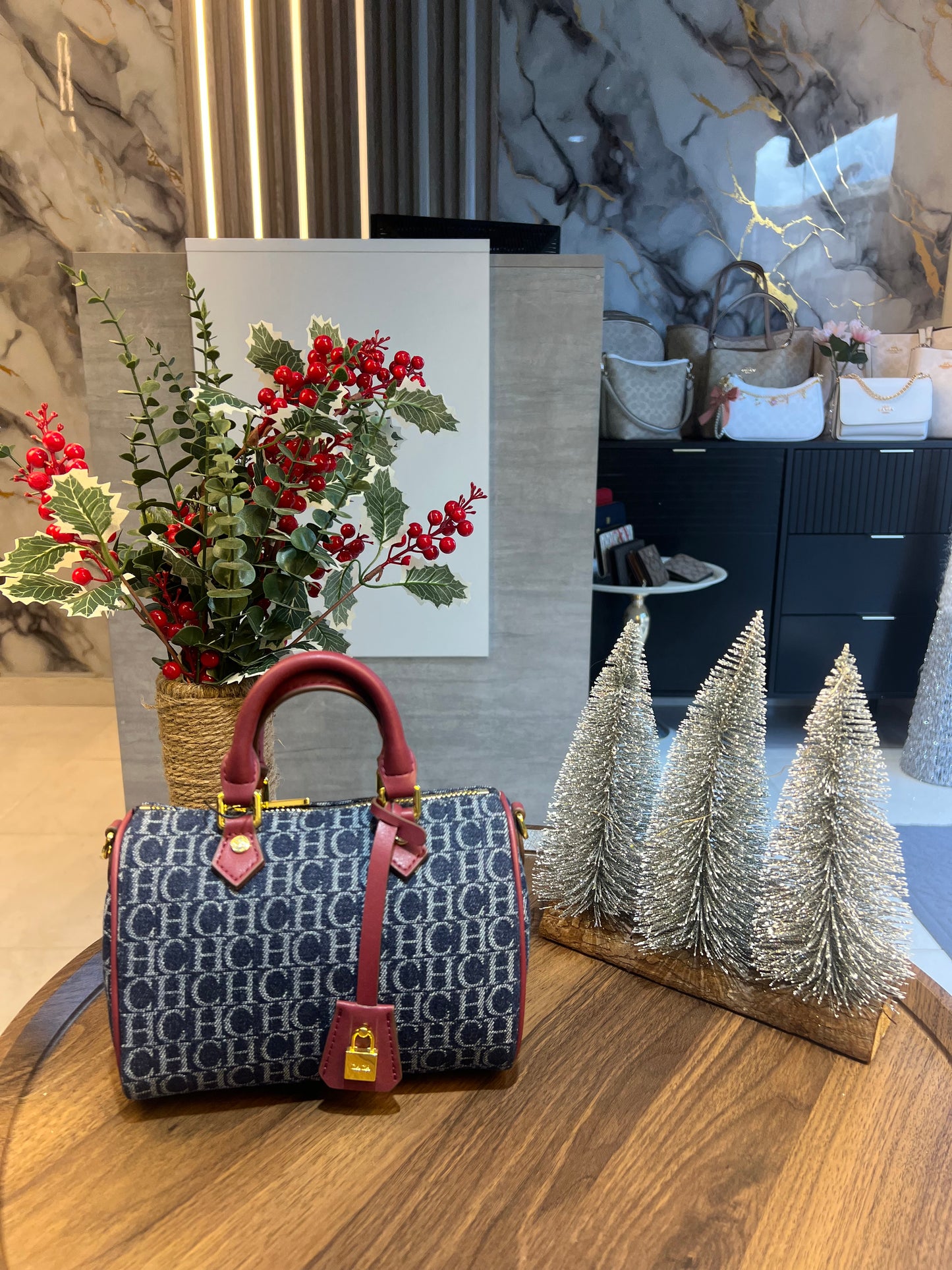 Navy Blue Shooting Wine Red/ Crossbody