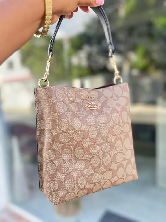 Coach Light Brown Print/ Black Strap
