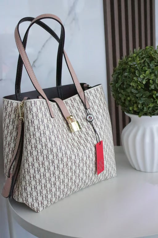 CH Two-Tone Pink Crossbody Bag