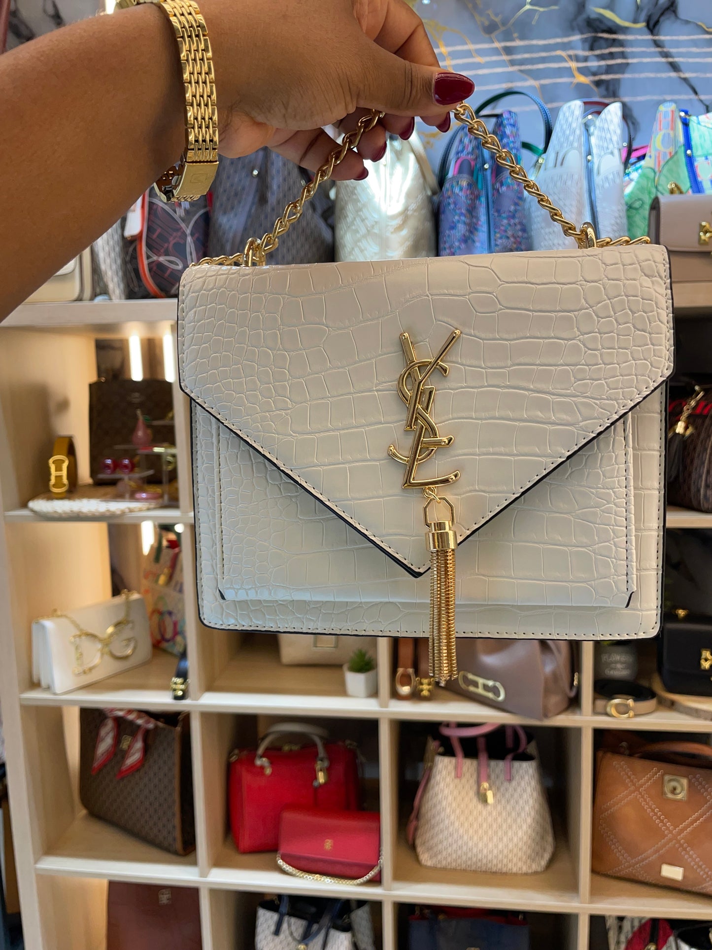 YSL Shoulder White
