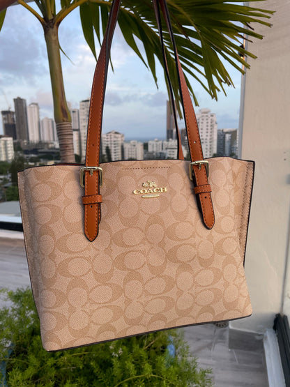 Coach Marrón Y Beige