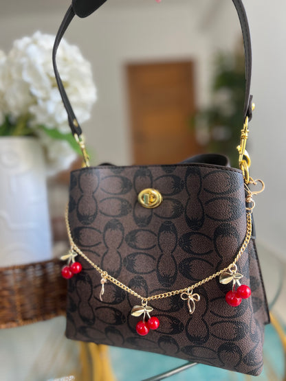 Coach Bucket Printed Black Strap/ Crossbody