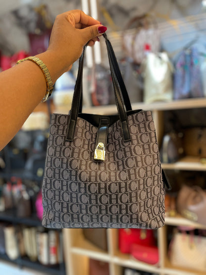 Grey Wallet With Black Lettering, Crossbody Bag