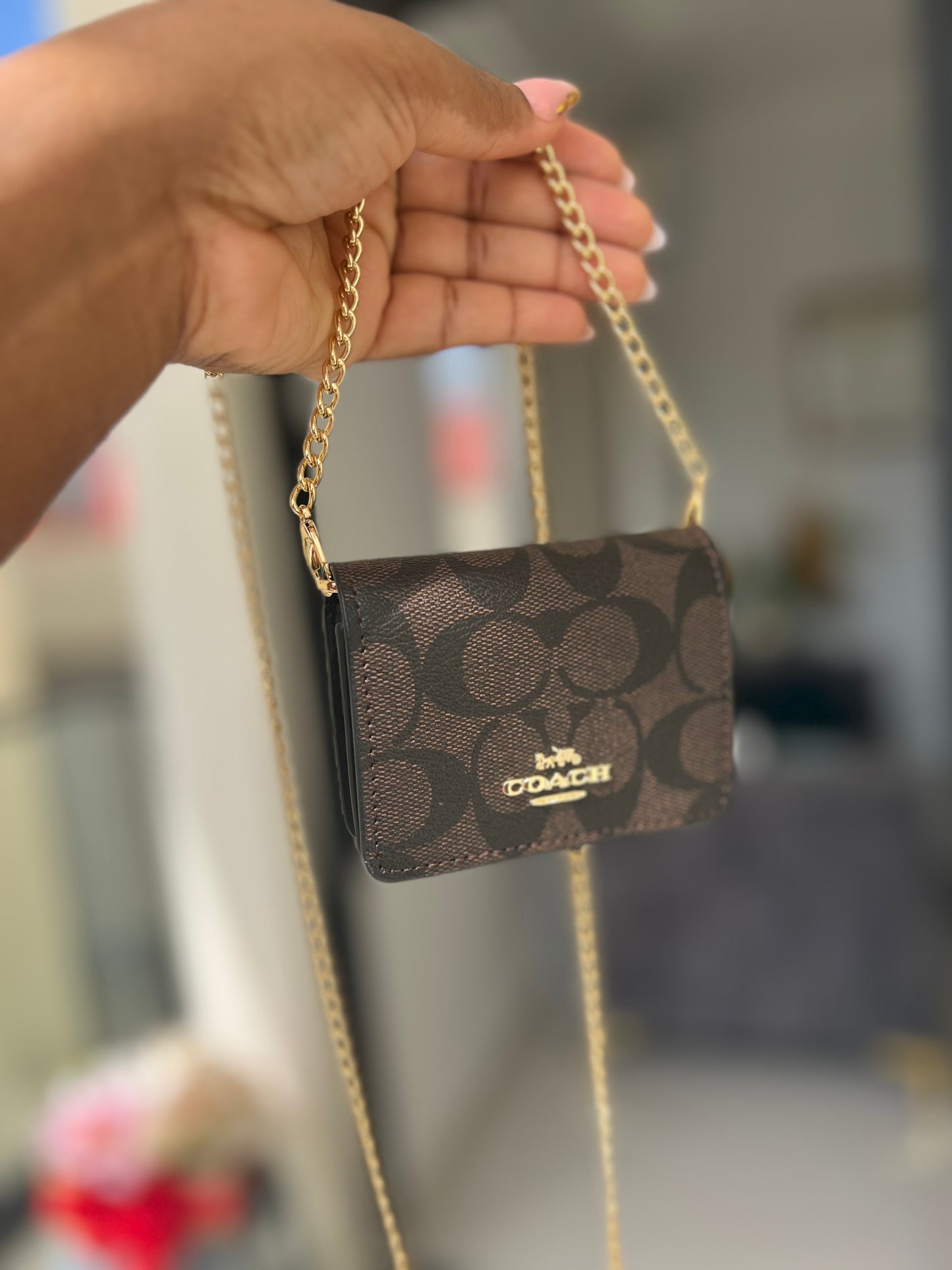 Mini Wallet Coach Brown