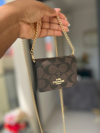 Mini Wallet Coach Brown