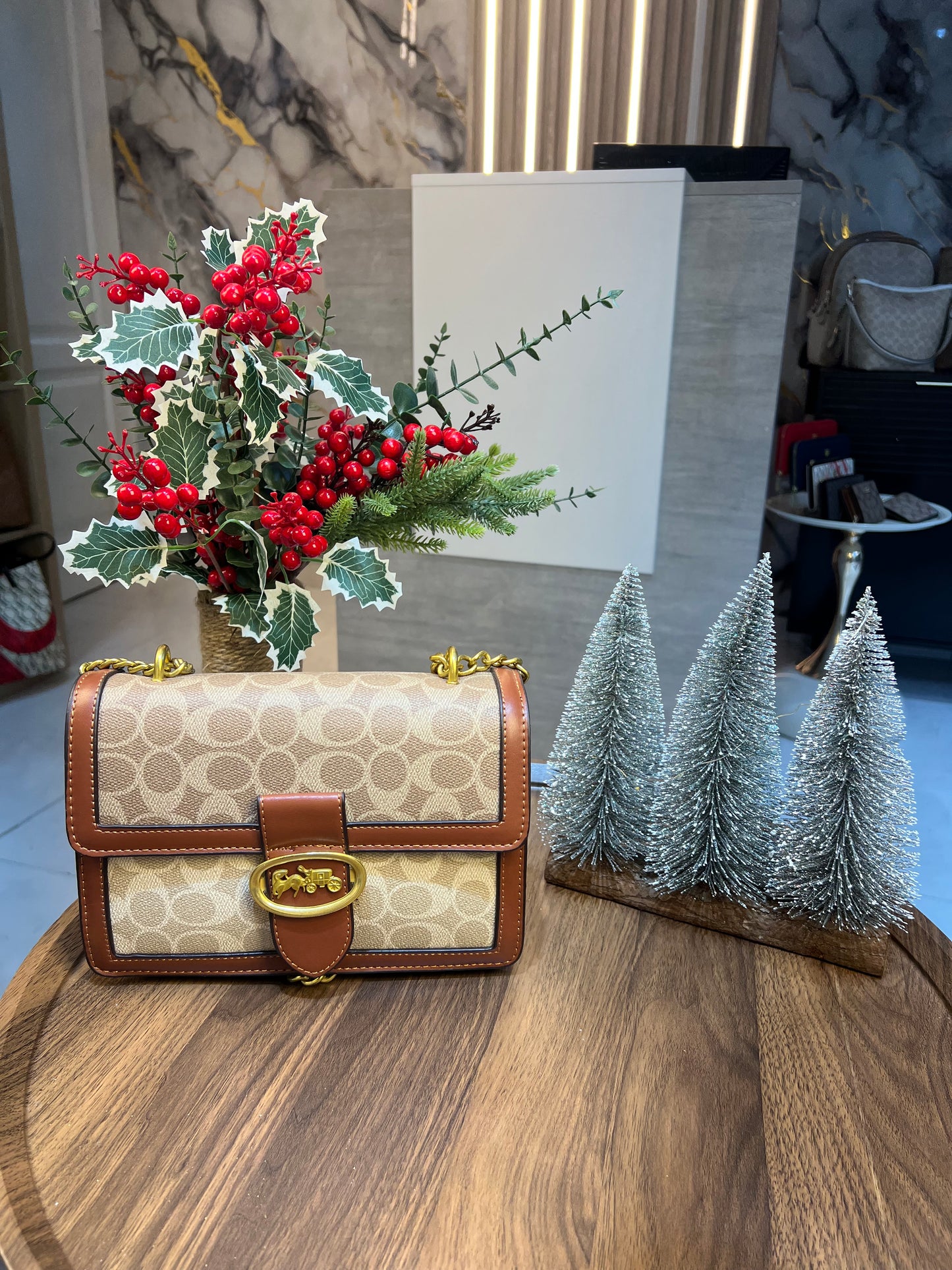 Coach two-tone brown