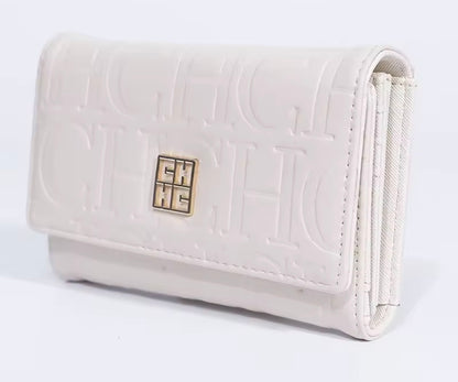 Monedero CH Blanco Oro