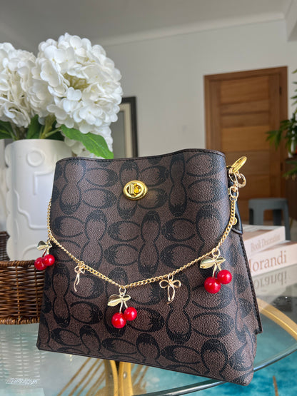 Coach Bucket Printed Black Strap/ Crossbody