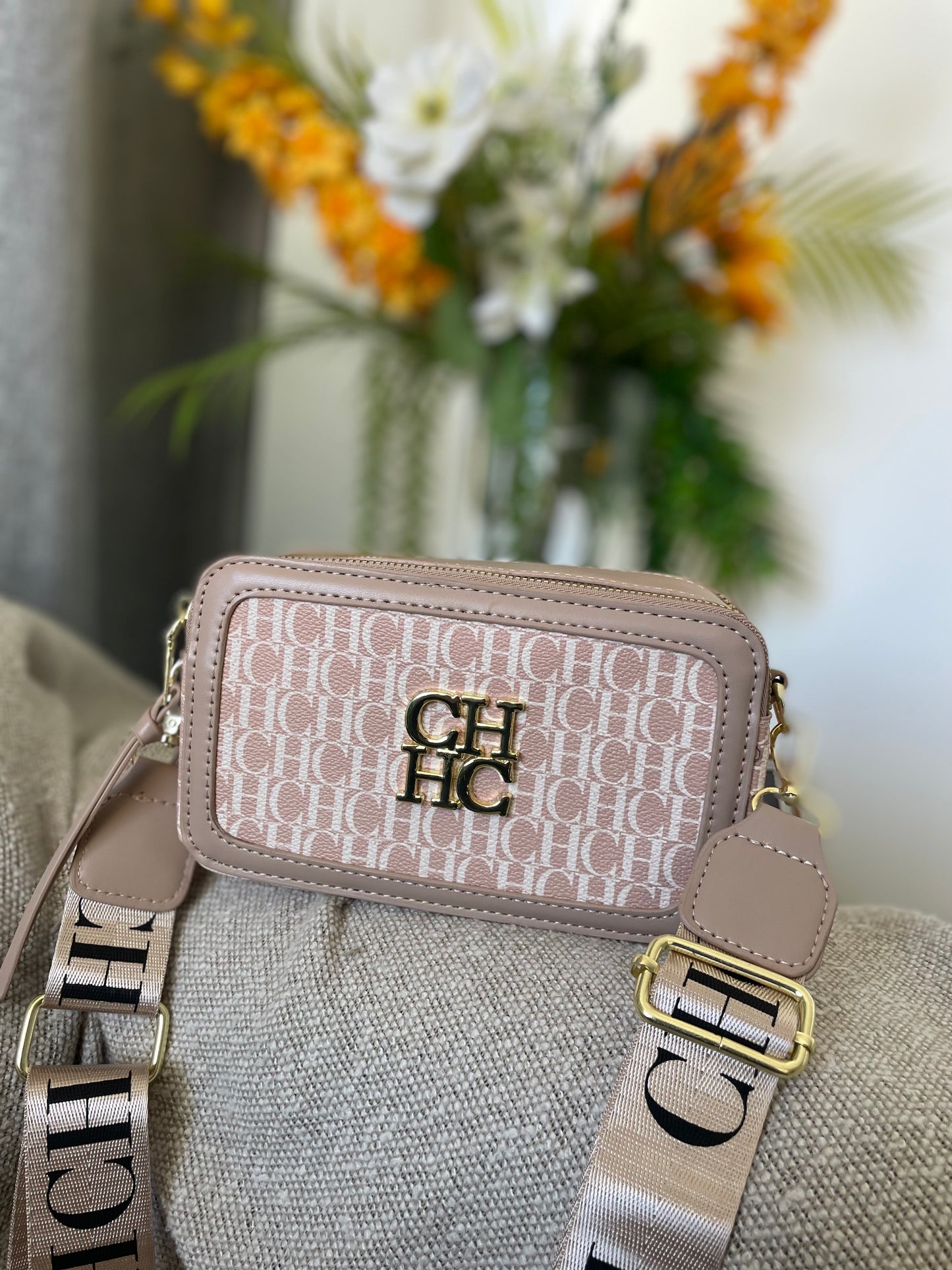 CH Beige Gold Lettering/ Crossbody