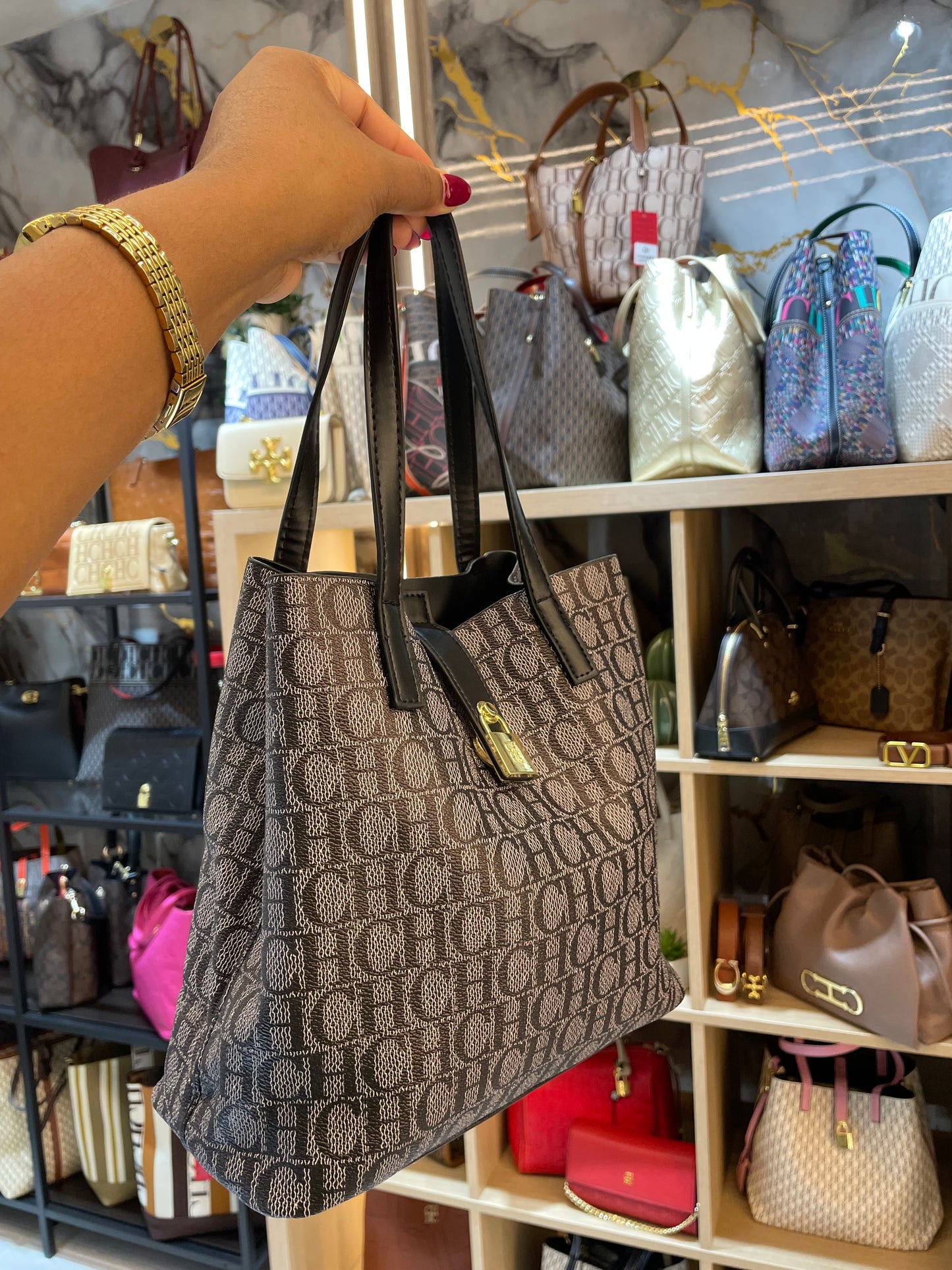 Grey Wallet With Black Lettering, Crossbody Bag