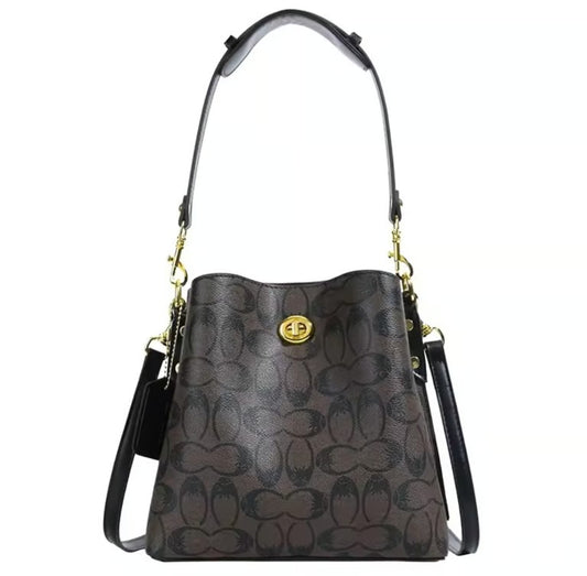 Coach Bucket Printed Black Strap/ Crossbody
